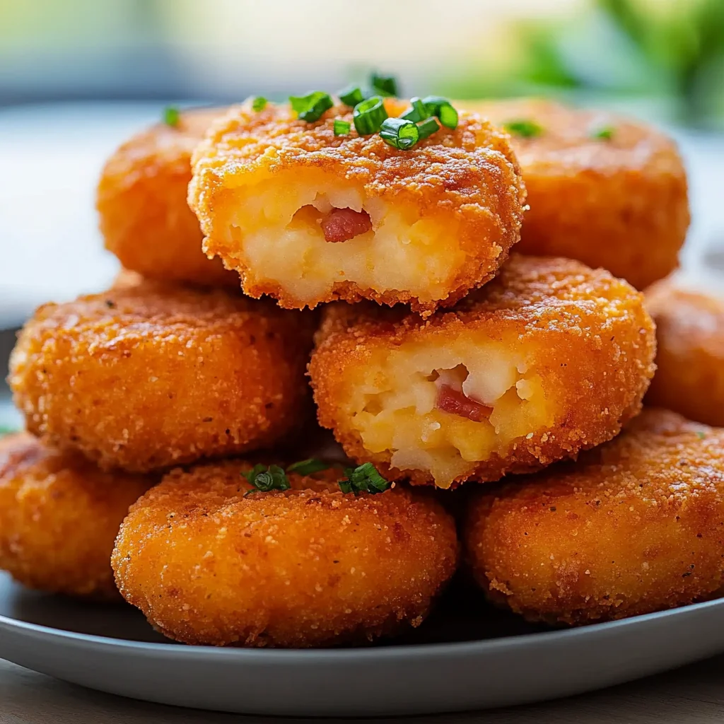 Cheesy Bacon Potato Croquettes