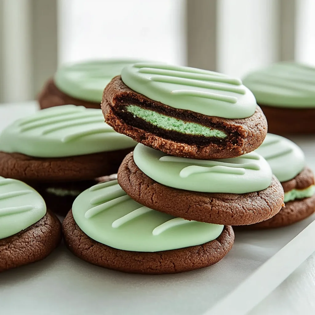Triple Layer Mint Cookies