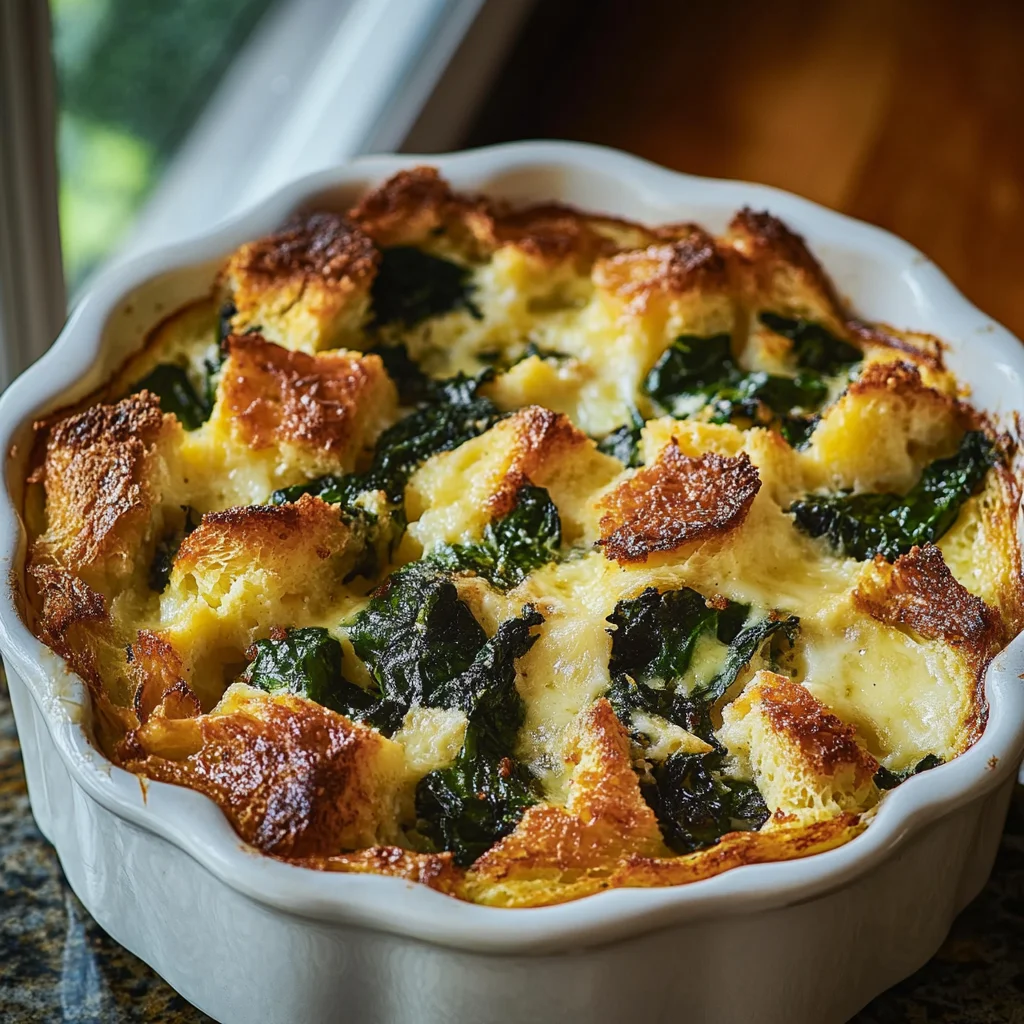 Spinach & Cheese Strata