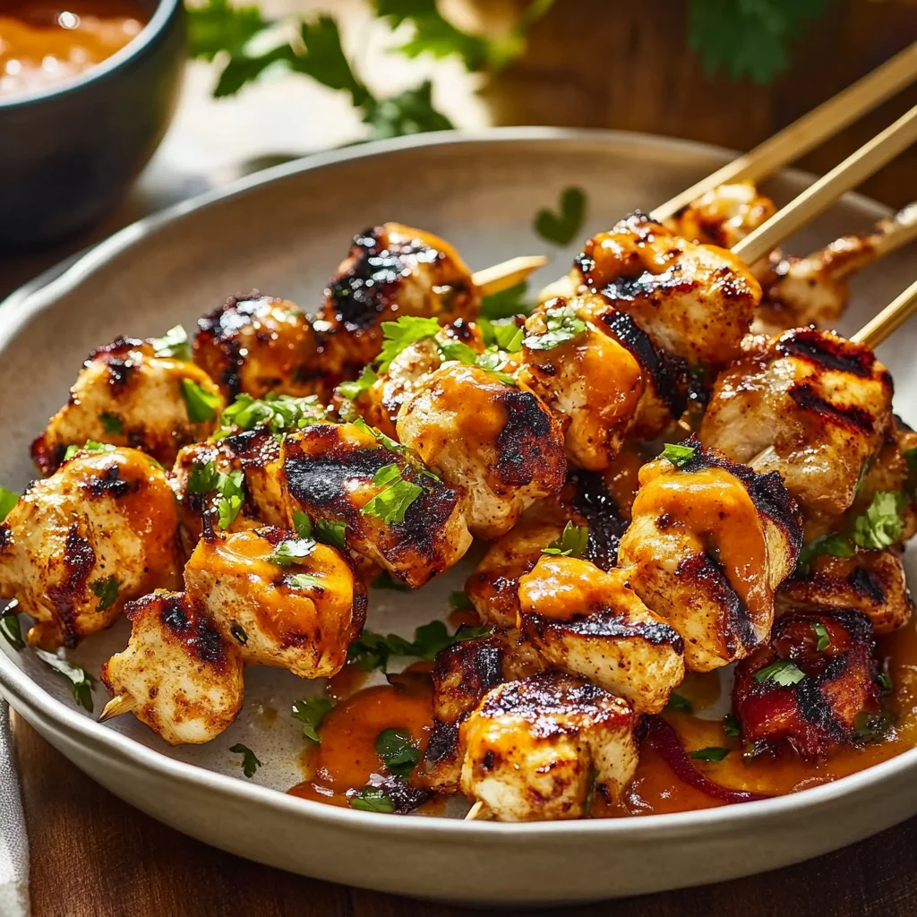 Chipotle Bang Bang Chicken Skewers
