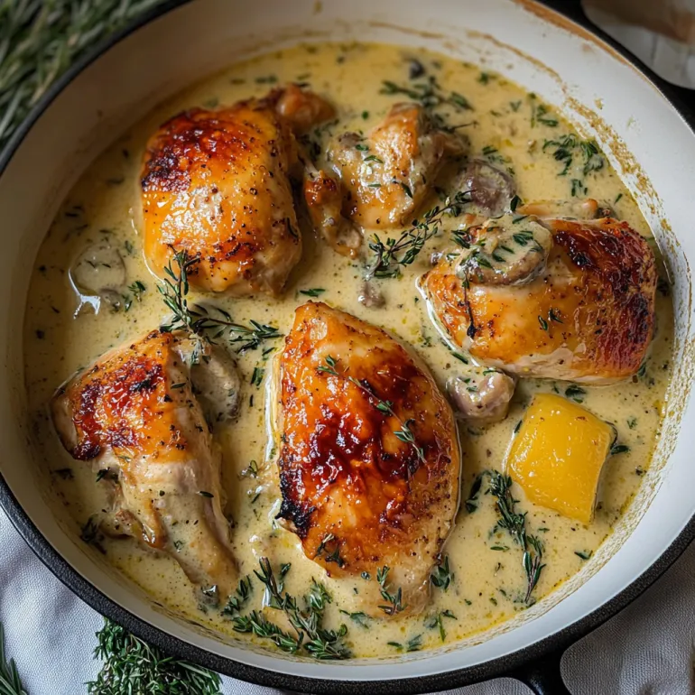 Herb Roasted Chicken in Creamy White Wine Sauce: Your Cozy Dinner Flex
