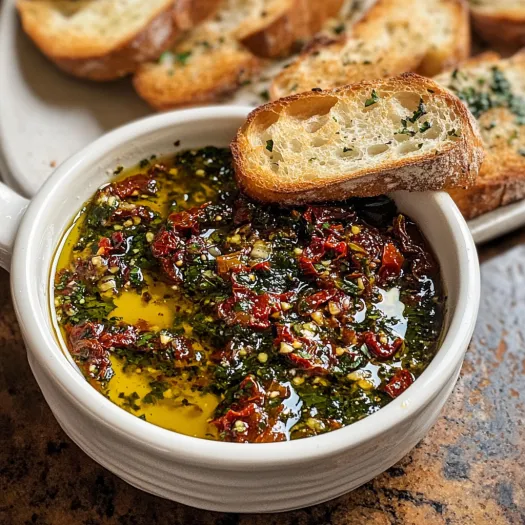Sun-Dried Tomato Olive Oil Bread Dip: The Fancy Snack You Didn’t Know You Needed