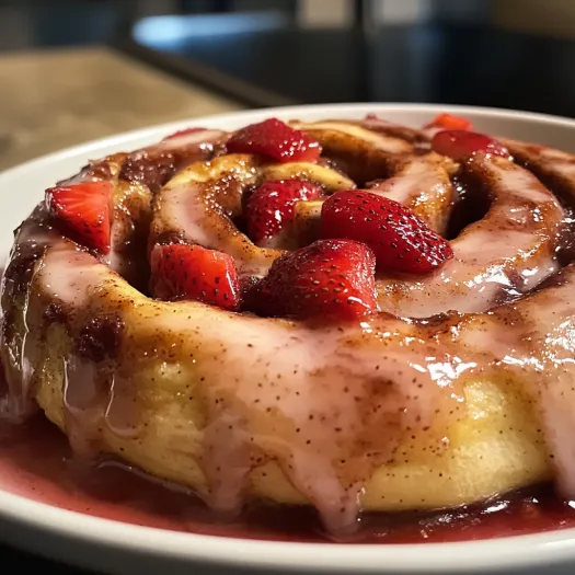 Giant Strawberry Cinnamon Roll: Your New Weekend Obsession