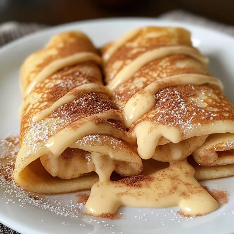 Cinnamon Roll Protein Crepes