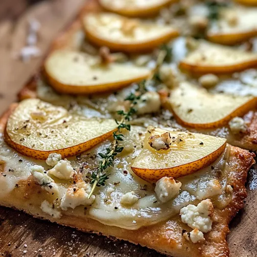 Pear and Gorgonzola Flatbread: A Sweet and Savory Delight