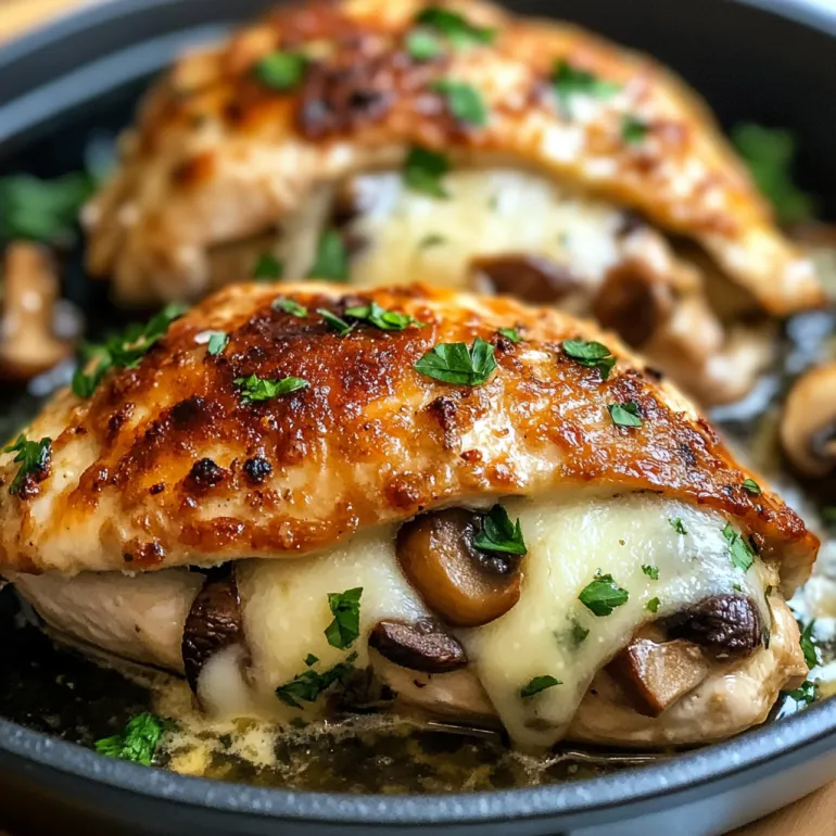 Healthy Mushroom Stuffed Chicken Breast