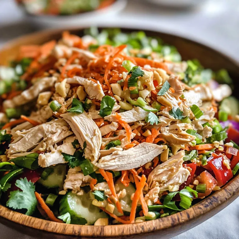 Thai Chicken Salad: A Fresh, Crunchy, Spicy-Sweet Bowl of Pure Joy (with a Creamy Peanut Dressing You’ll Want to Put on Everything)