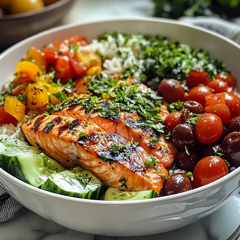 Mediterranean Salmon Bowl: Bright, Bold, and Bowl-icious