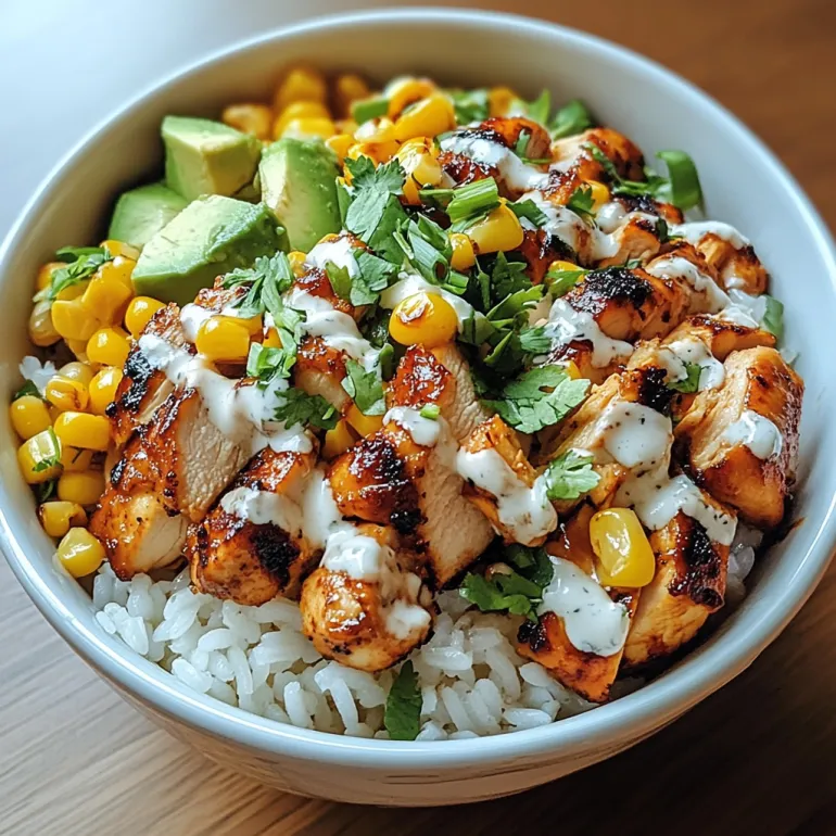 Street Corn Chicken Rice Bowl