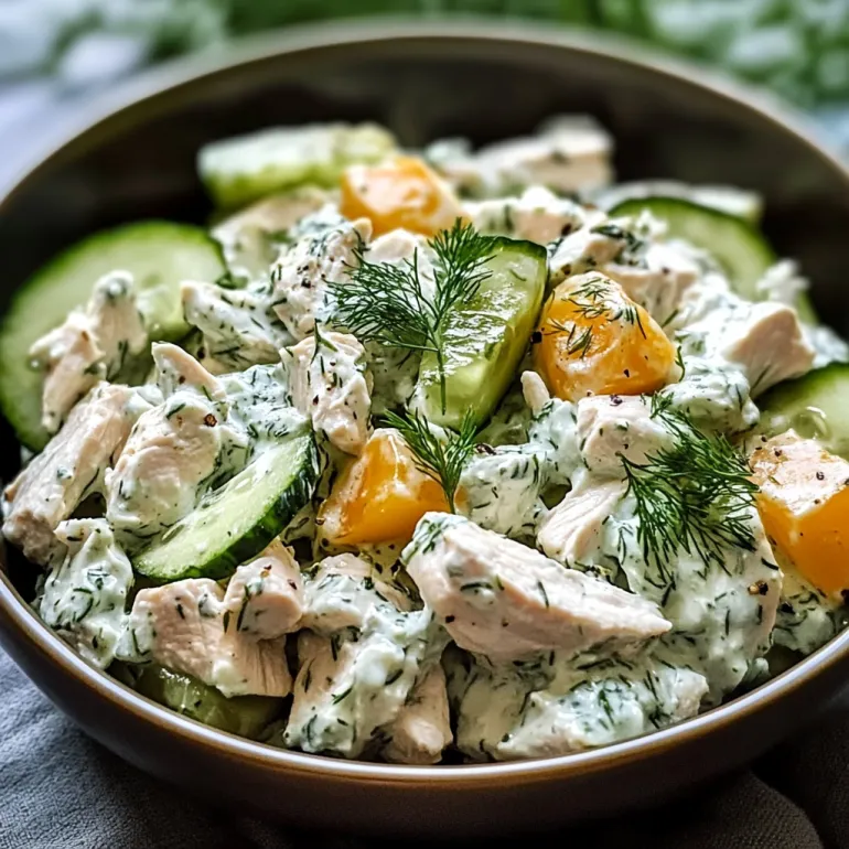 Tzatziki Chicken Salad: A Cool, Creamy Delight