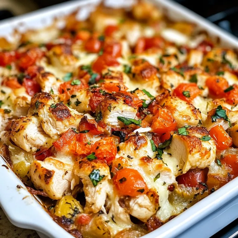 Chicken Bruschetta Casserole: A Flavor-Packed, One-Dish Wonder
