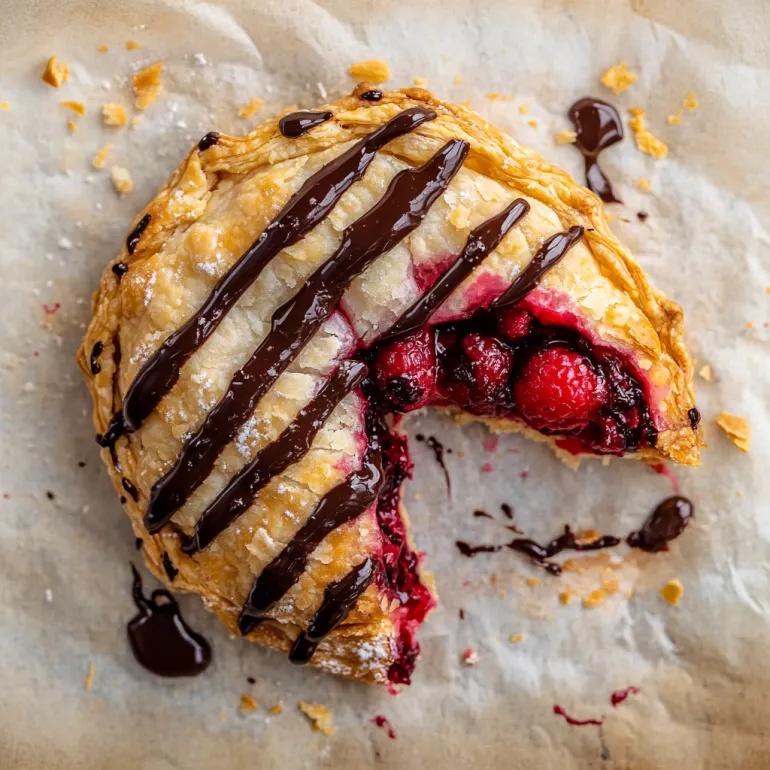 Dark Chocolate Raspberry Puff Pastry Tarts: Decadent, Fruity