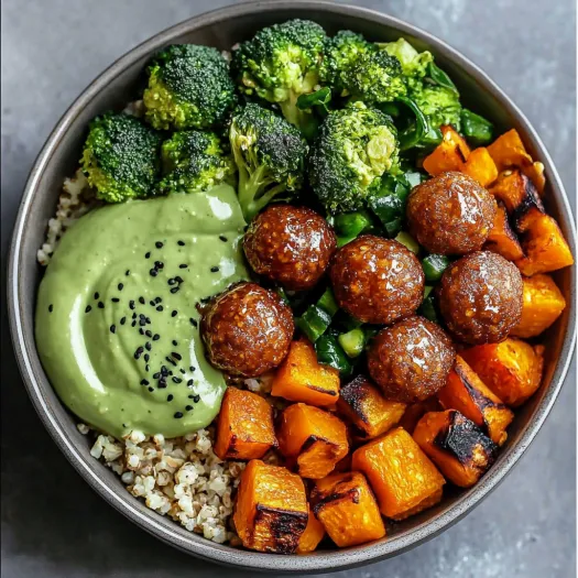 Barbecue Meatball Bowls with Avocado Goddess Sauce: Your New Go-To Comfort Bowl