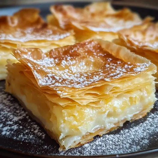 Bougatsa with Crispy Filo Layers: A Greek Custard Pastry That’s Flaky, Creamy, and Totally Irresistible