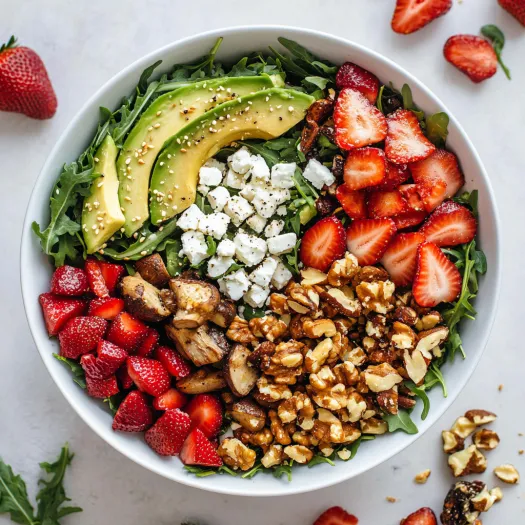 Strawberry Crunch Salad with Champagne Vinaigrette