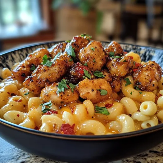 Irresistible Spicy Honey Pepper Chicken with Mac and Cheese: Sweet Heat Meets Creamy Comfort