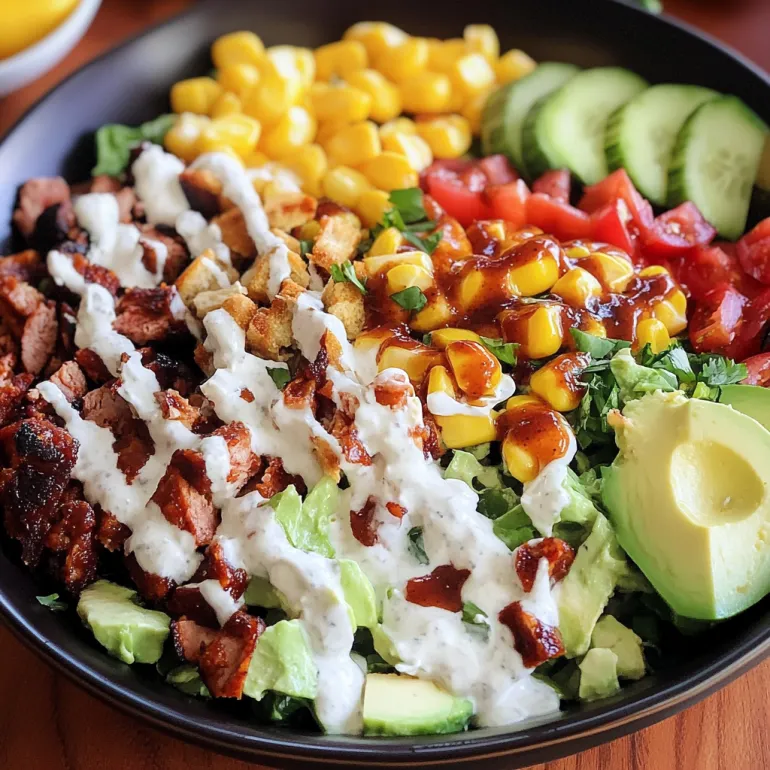BBQ Ranch Cobb Salad: The Bold, Crunchy, Fully-Loaded Salad That Eats Like a Meal