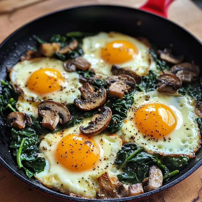 Eggs, Spinach and Mushrooms Skillet: The Cozy Breakfast (or Dinner) You’ll Keep Coming Back To