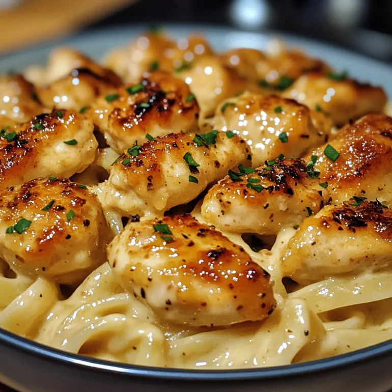 Garlic Butter Chicken Bites with Savory Creamy Parmesan Pasta: Your New Weeknight Wonder