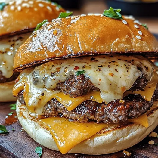 Bite into Bliss: Garlic Parmesan Cheeseburger (The Burger That Means Business)