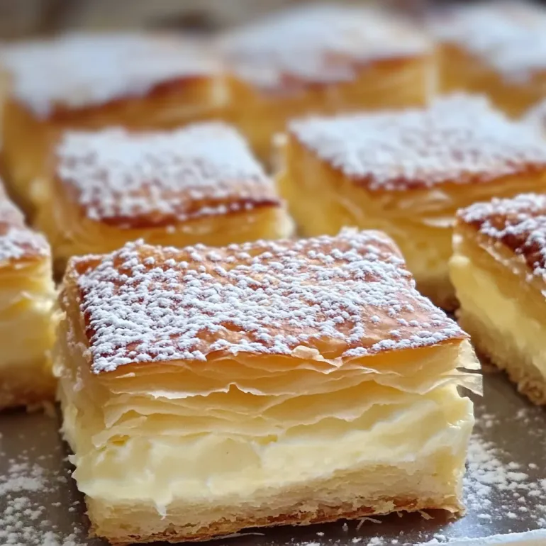 Puff Pastry Vanilla Custard Cream Squares (Kremsnite): A Cloud of Creamy Nostalgia