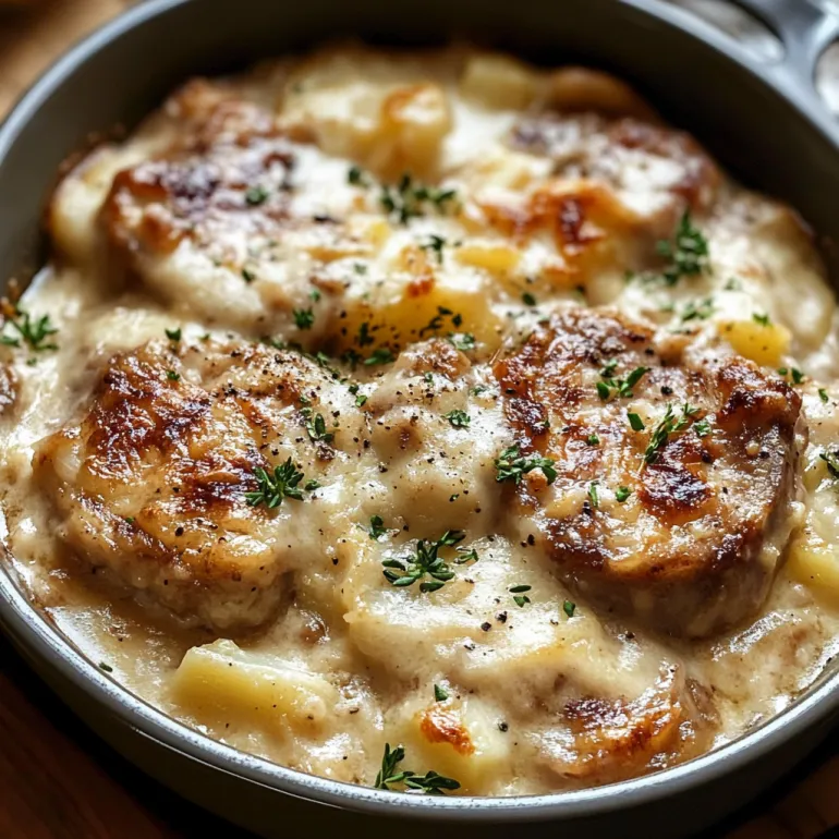 Smothered Pork Chop and Scalloped Potato Casserole: Comfort Food with a Capital C