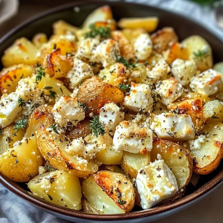 Roasted Potatoes with Baked Feta and Garlic: Crispy, Creamy, Ridiculously Good