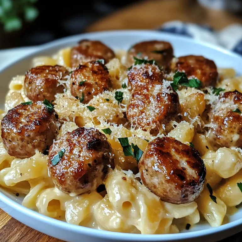 Garlic Butter Sausage Bites with Creamy Parmesan Pasta: The Ultimate Comfort Combo