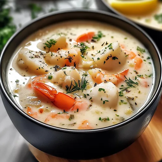 Creamy Seafood Chowder: Comfort in a Bowl, Straight from the Coast
