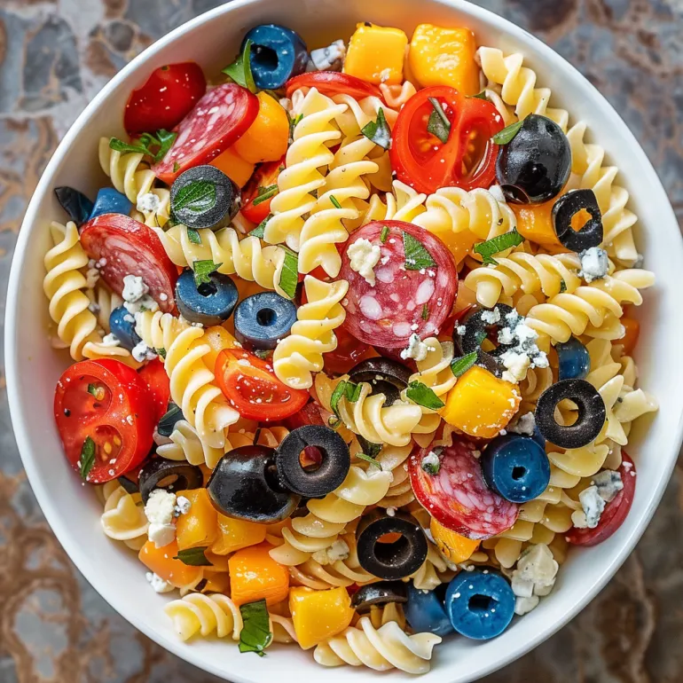 Red White and Blue Pasta Salad: The Patriotic Picnic MVP
