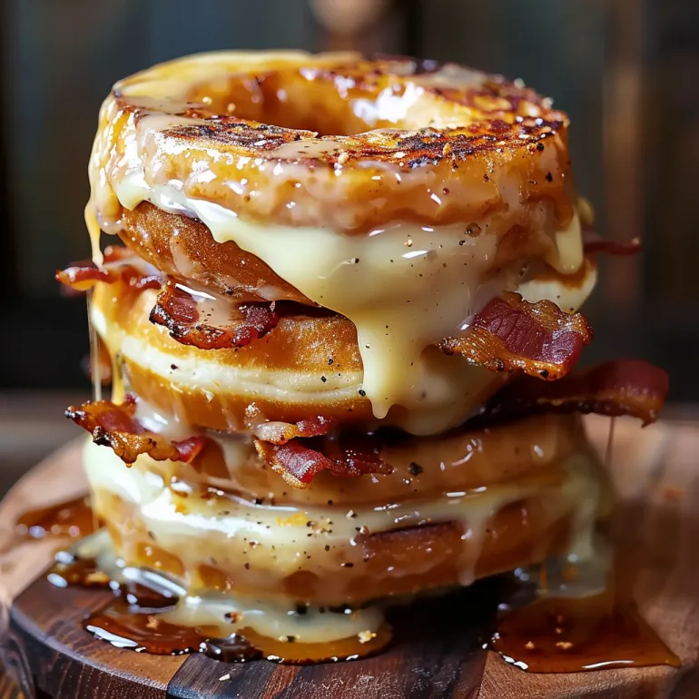 Donut Grilled Cheese with Bacon + Maple Glaze: Peak Indulgence Achieved
