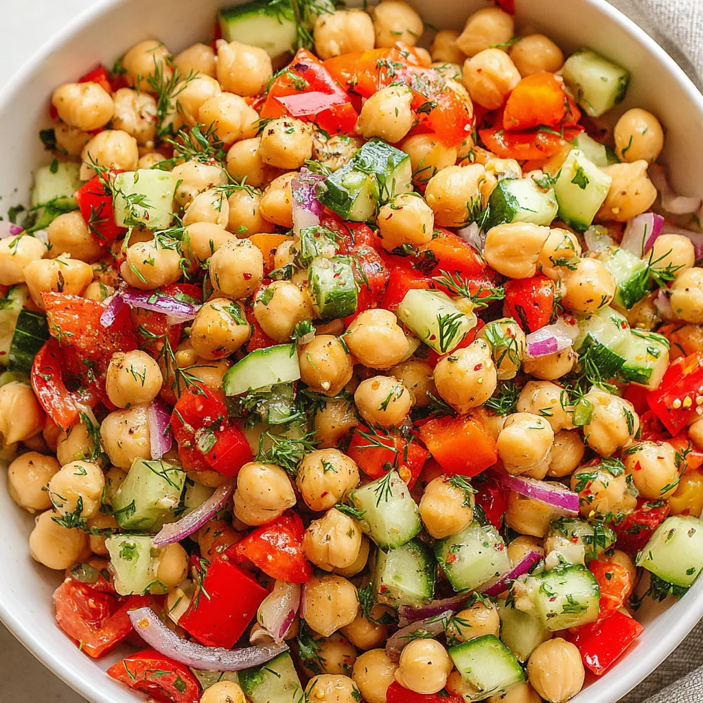 Fresh Chickpea Salad – Quick, Crunchy & Full of Flavor!
