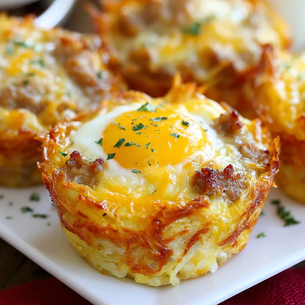 Sausage and Egg Hash Brown Cups