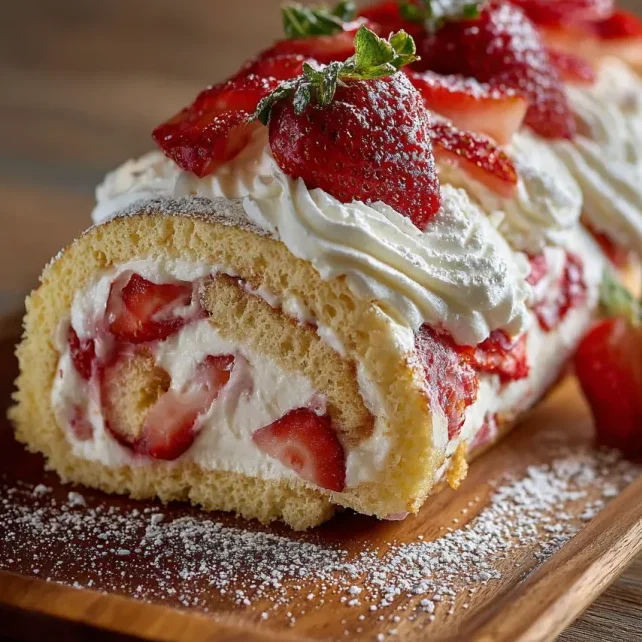 Strawberry Shortcake Cheesecake Roll