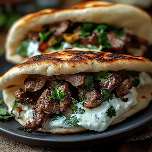 Cheesy Beef and Mushroom Pita Pockets with Tzatziki Sauce: When Greek Food Meets Your Cheese Obsession