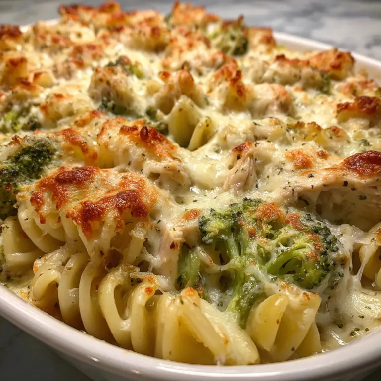 Chicken Broccoli Baked Alfredo