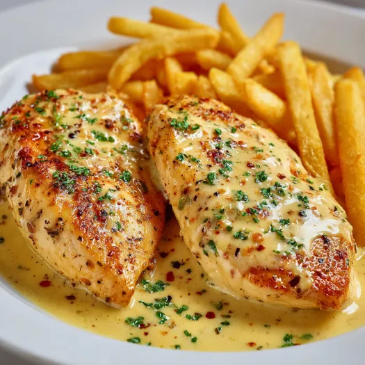 Chicken Fillet in Spicy, Creamy Garlic-Parmesan Sauce