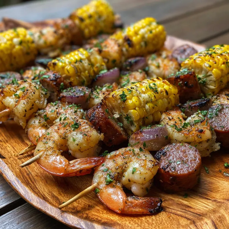 Grilled Seafood Boil Skewers That’ll Make Your Neighbors Jealous