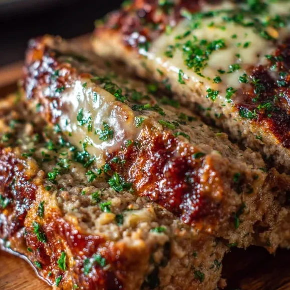 Juicy Garlic Parmesan Chicken Meatloaf