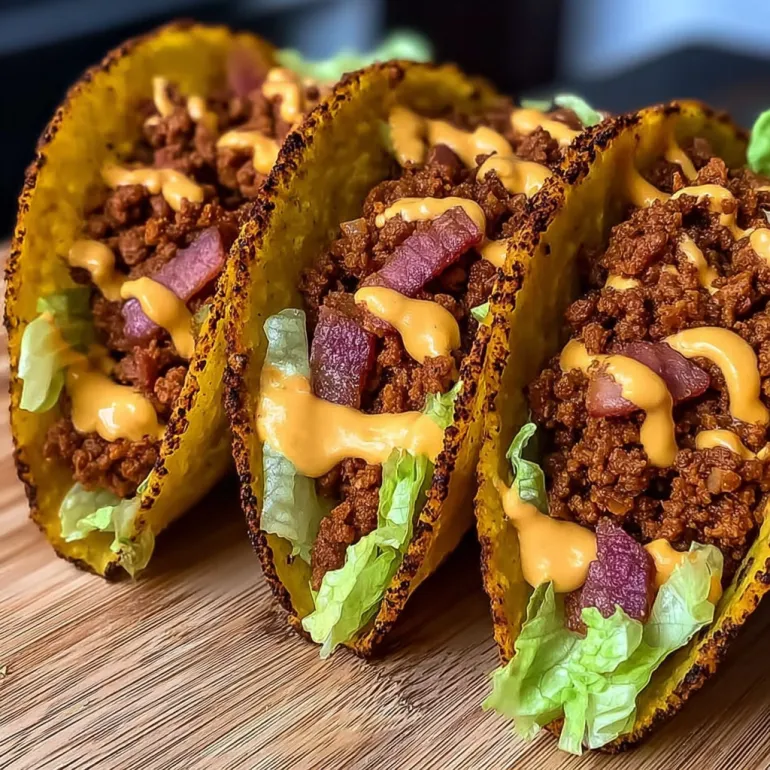 Loaded Bacon Cheeseburger Tacos