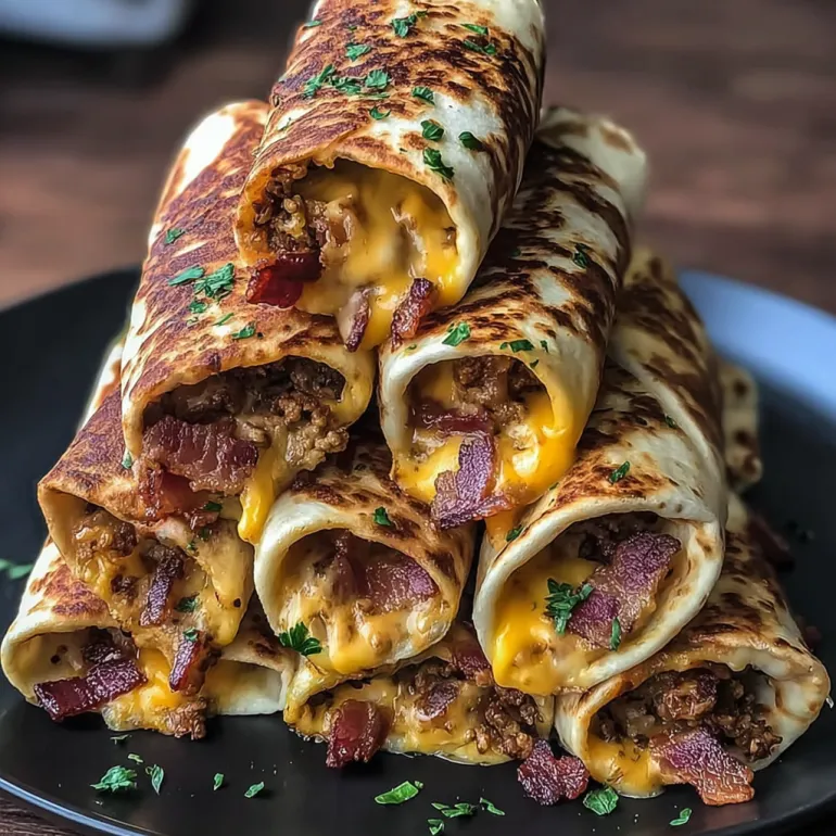 Garlic Butter Bacon Rollups
