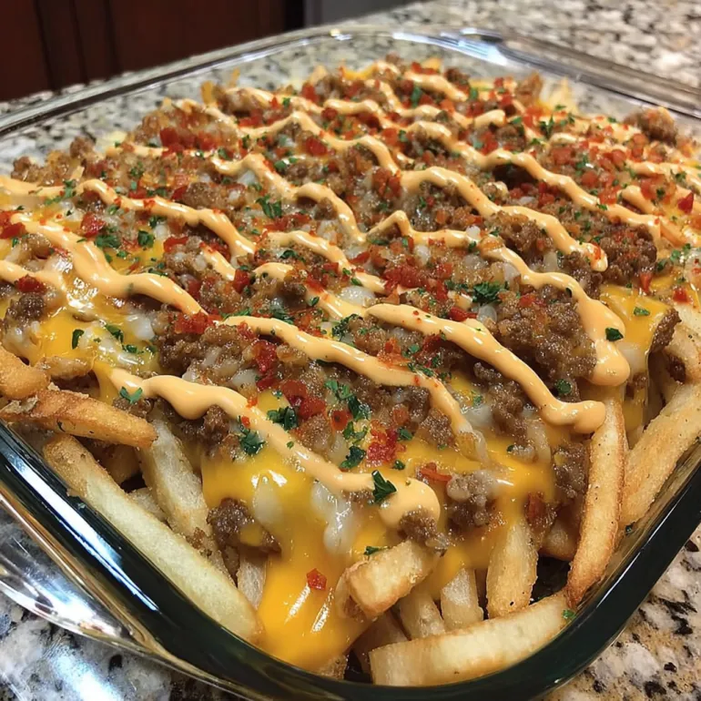 Cheeseburger French Fry Casserole
