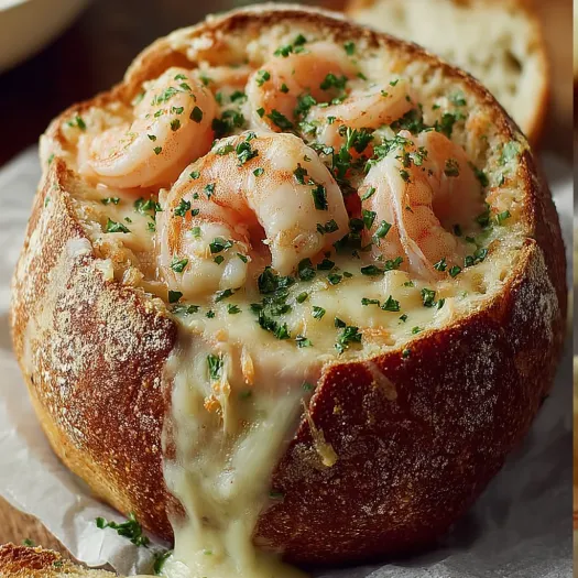 Creamy Stuffed Seafood Bread