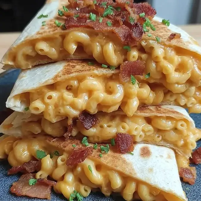 Bacon Ranch Mac & Cheese Quesadilla