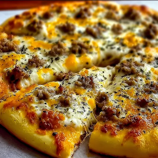 Biscuits and Sausage Gravy Breakfast Pizza