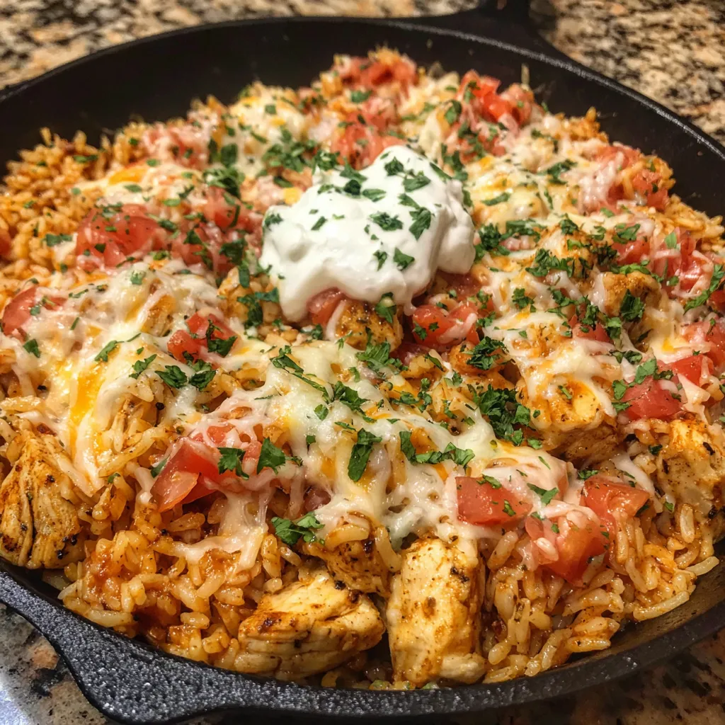 Cheesy Chicken Taco Rice