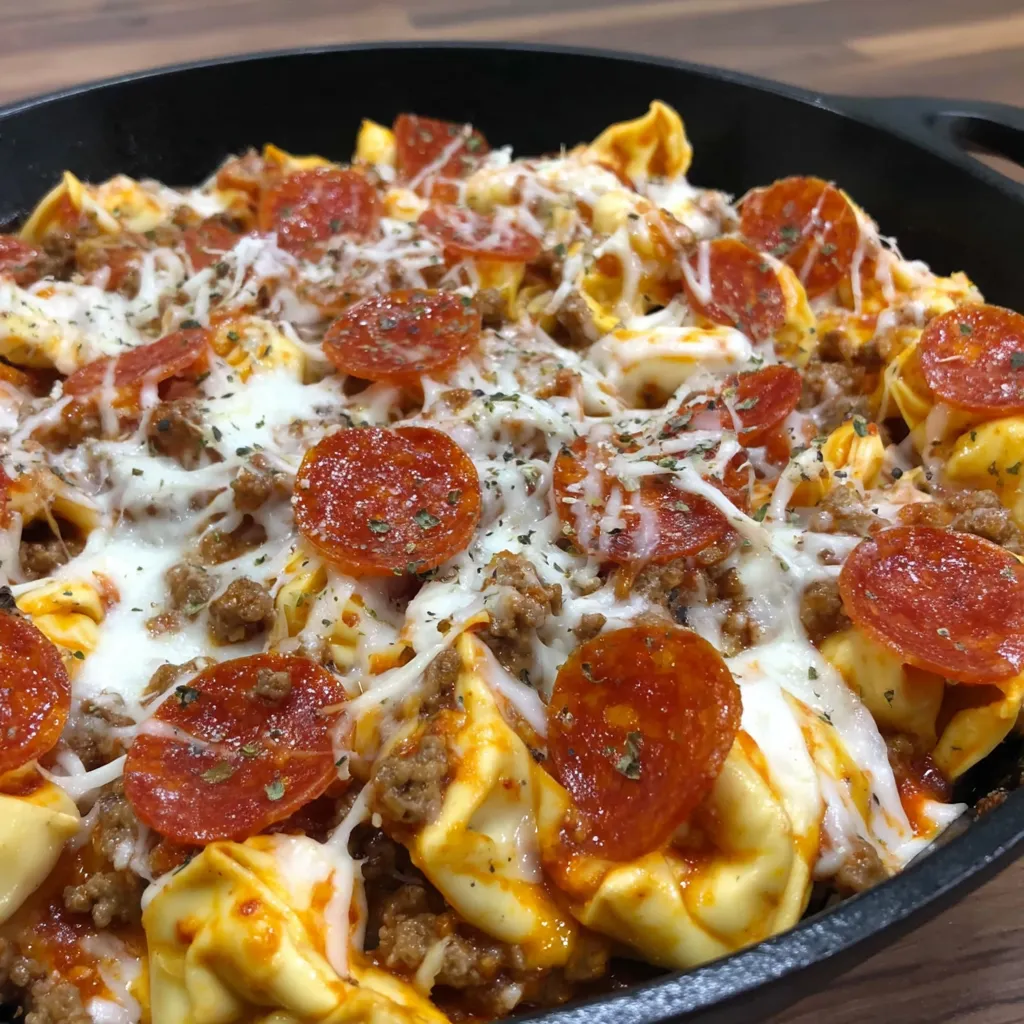 Cheesy Pizza Tortellini Dinner