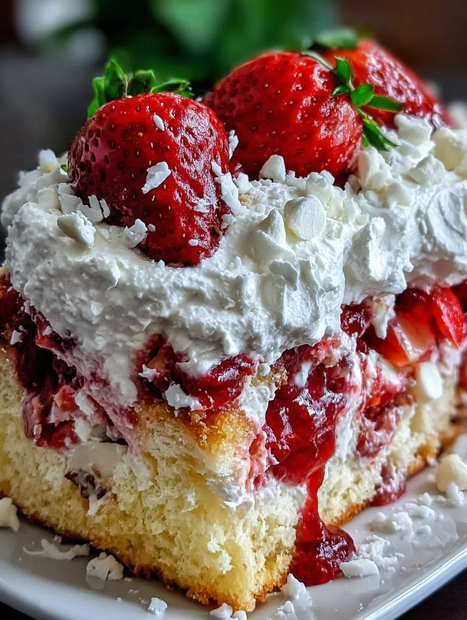 Strawberry Earthquake Cake Delight