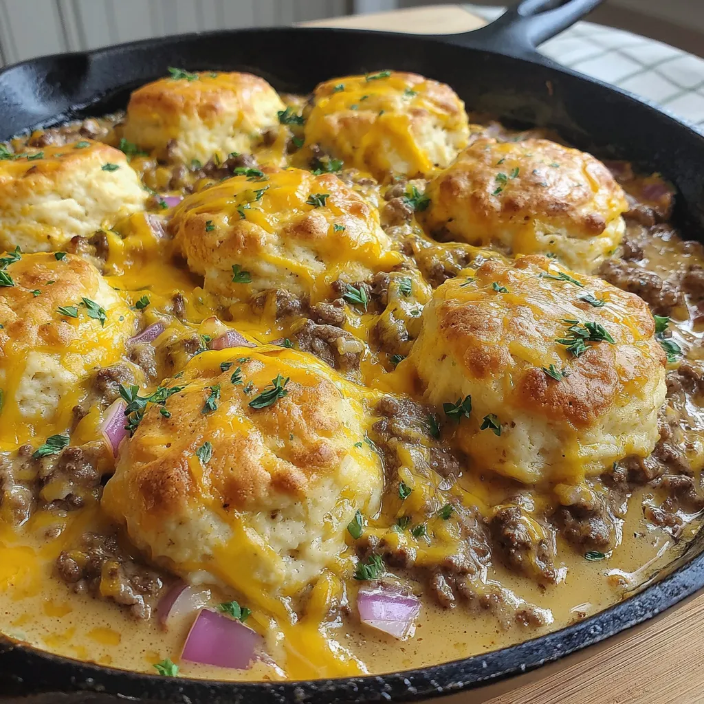 Cheddar Bay Hamburger Casserole