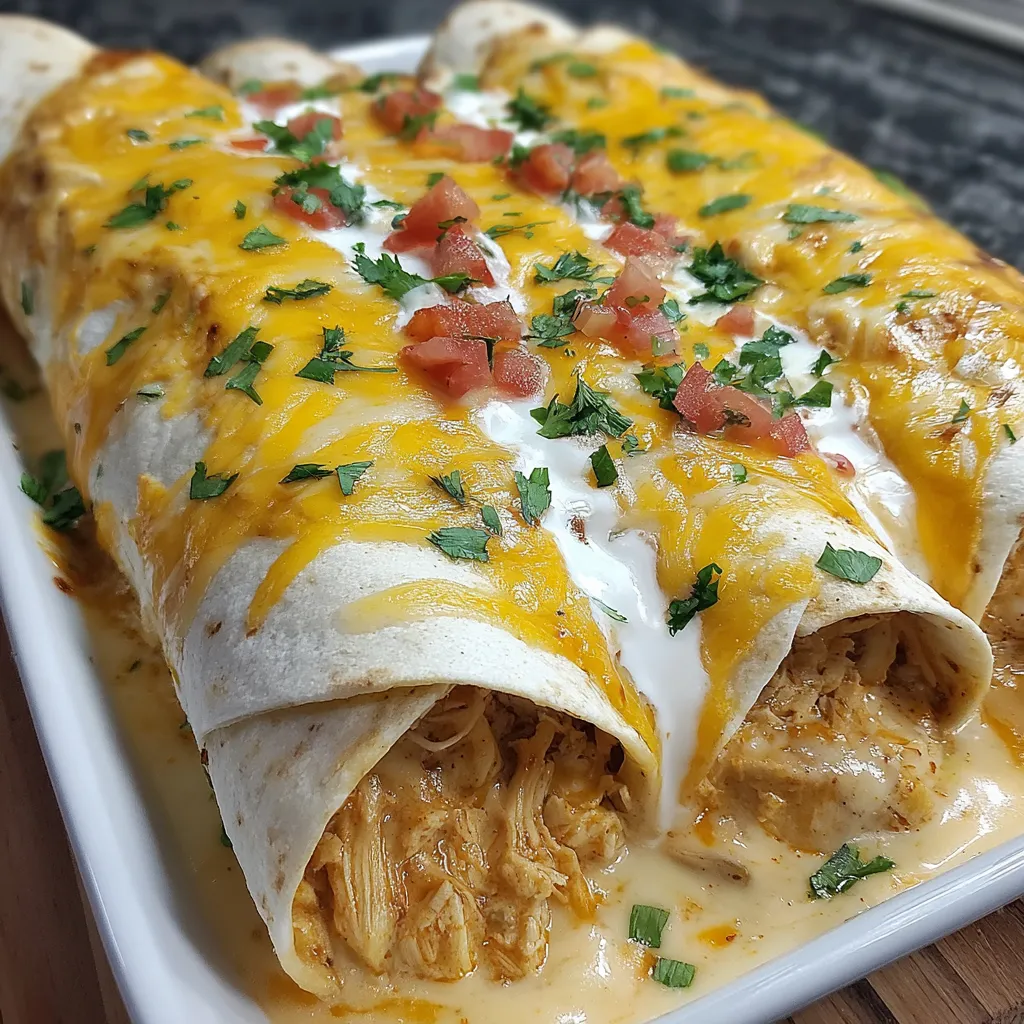 Queso Chicken Enchiladas Delight